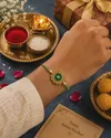 Marakatha Emerald Designer Rakhi preview