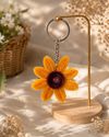Sunflower Pipe Cleaner Keychain – Handmade Flower Bag Charm preview