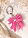 Handmade Pink Bow Pipe Cleaner Key Chain preview