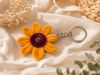 Sunflower Pipe Cleaner Keychain – Handmade Flower Bag Charm preview