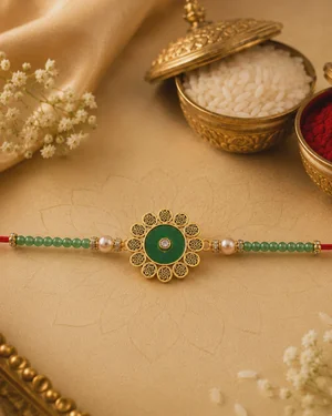 Marakatha Emerald Designer Rakhi