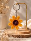 Sunflower Pipe Cleaner Keychain – Handmade Flower Bag Charm preview