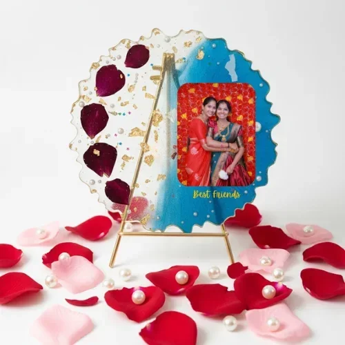 Custom Resin Frame with Preserved Flowers