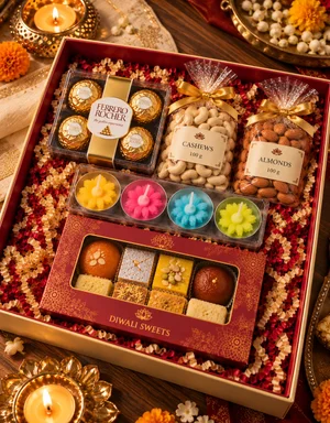 Diwali Shubh Labh Sweet & Dry Fruit Hamper