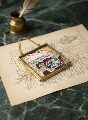 Vintage Golden  Glass Brass Frames